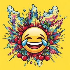 Colorful Fruit Bowls, Refreshing Juice Pops, Cartoon Characters, Cute Emoji Icons, and Wholesome Morning Tea Cups with Hearts to Energize Your Day with Fun and Flavorful Health-Focused Visuals