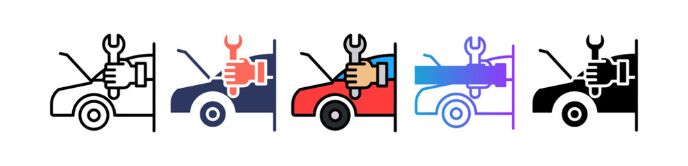 Car Maintenance multiple icon