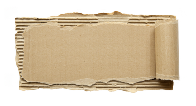 Isolated Cardboard Texture with Rough Surface for Packaging Design