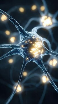 A close-up view of neurons showcasing intricate connections and vibrant activity, highlighting the beauty of the brain.