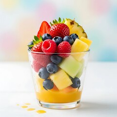Colorful Fruit Bowls, Refreshing Juice Pops, Cartoon Characters, Cute Emoji Icons, and Wholesome Morning Tea Cups with Hearts to Energize Your Day with Fun and Flavorful Health-Focused Visuals