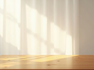 Morning Light Wooden Desk Background