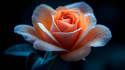 Yellow rose flower on soft background

