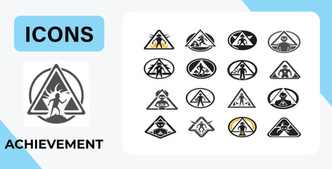 set of icons of the symbols