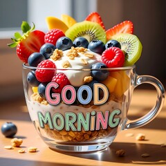 Colorful Fruit Bowls, Refreshing Juice Pops, Cartoon Characters, Cute Emoji Icons, and Wholesome Morning Tea Cups with Hearts to Energize Your Day with Fun and Flavorful Health-Focused Visuals