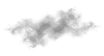 Isolated Cloud Fluffy White Shape Against A Transparent Background