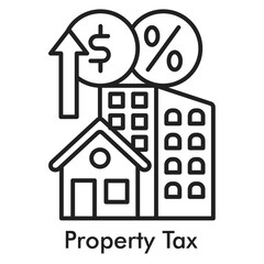 Property Tax Icon - Line Style