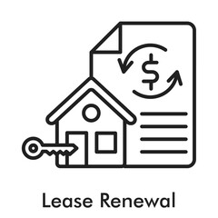 Lease Renewal Icon - Line Style
