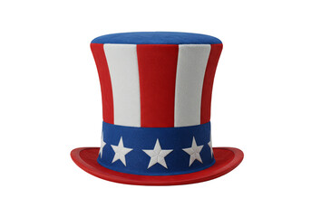 Patriotic Glitter Uncle Sam Hat American Flag Independence Day Illustration