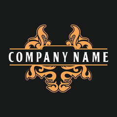 Retro Golden Decoration Royal Border Badge Emblem Labels Logo Design