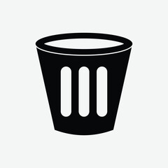 High-quality recycle trash bin icon vector silhouette. Perfect eco design for web, print, apps, signs & branding. Clean, minimalist, editable and ready to use.