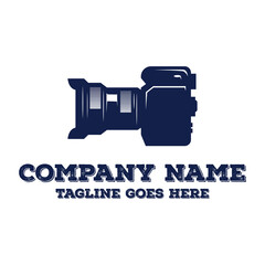 Vintage Retro Digital Photo Video Camera Icon for Photography or Video Recorder Illustration