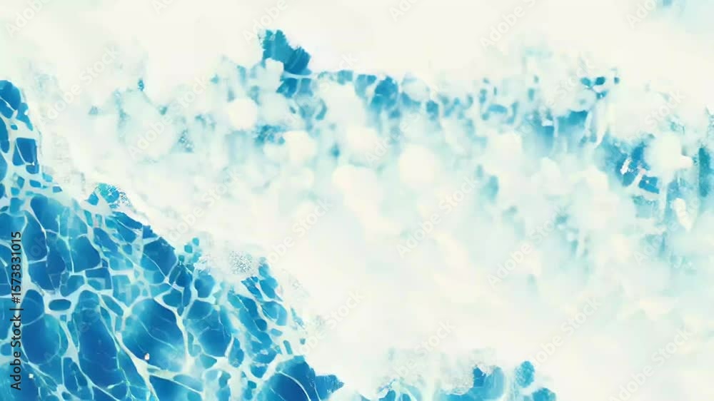Poster abstract seamless background featuring blue and white patterns with dynamic textures and shapes, abs