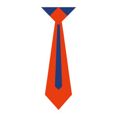 The tie vector on white