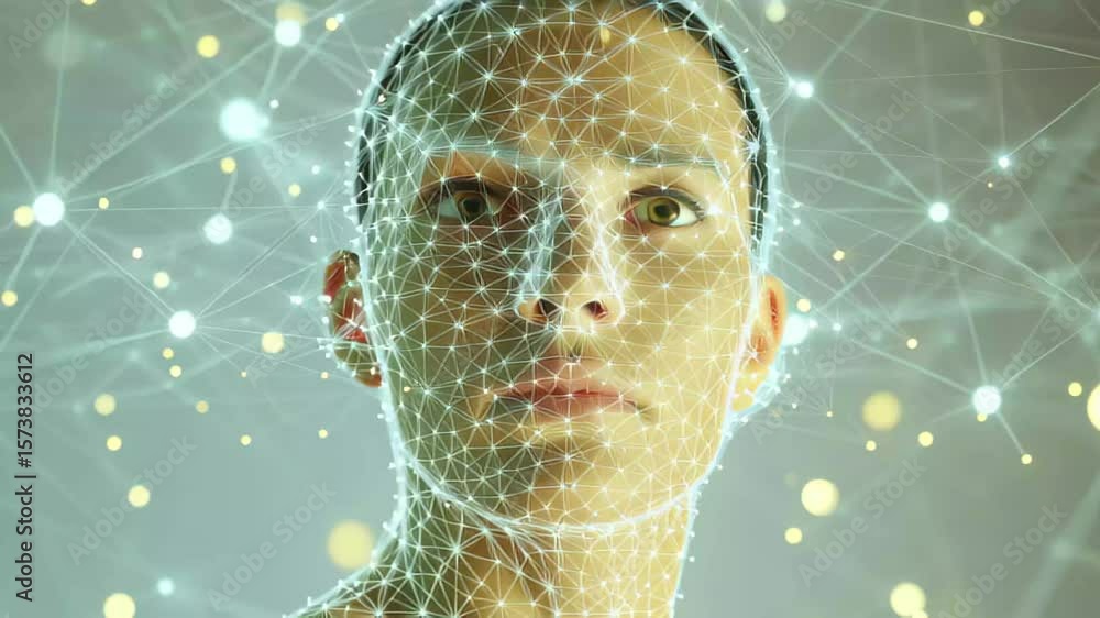 Poster exploring neural connections through augmented reality on a human body model, network of connections