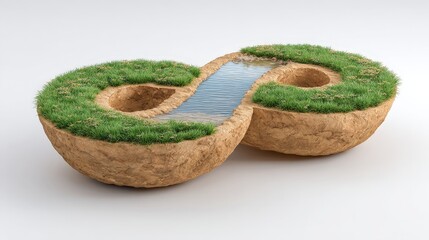 Infinity Symbol Landscape: Sustainable Eco-Design Concept