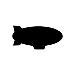 Blimp silhouette vector flat illustration design.