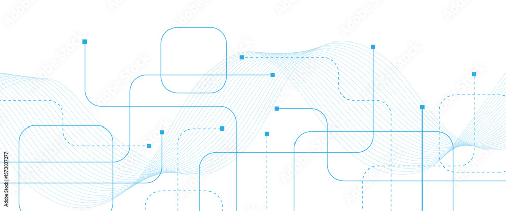Poster abstract futuristic technology background. technology background with crossed lines and dots.