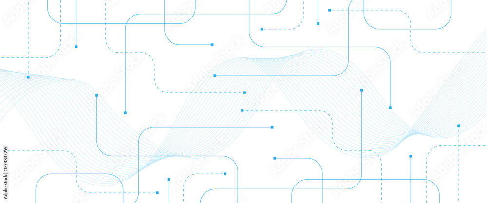 Poster abstract futuristic technology background. technology background with crossed lines and dots.