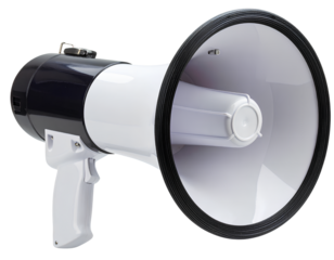  Bullhorn Megaphone Cutout  Clipping Path Included, Transparent Background PNG