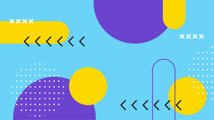 Abstract geometric design in yellow, purple, and blue hues suitable for backgrounds, posters, branding, and modern aesthetic projects.