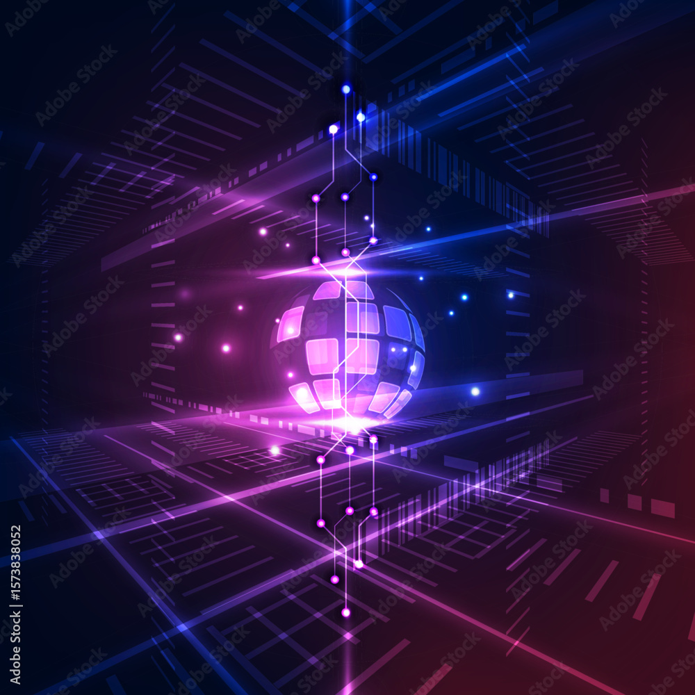 Poster abstract technology background. futuristic user interface. vector illustration for your design