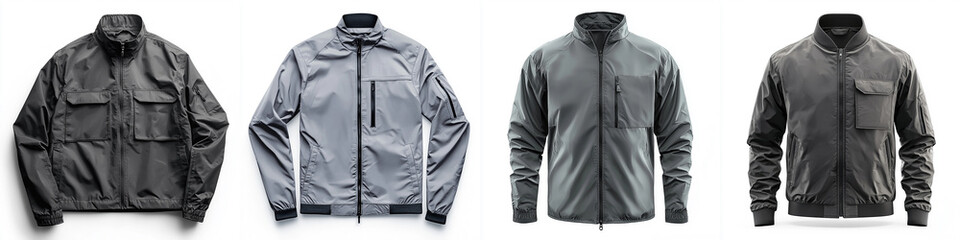 lightweight windbreaker jacket with zippered pockets
