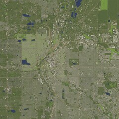 3D illustration of city and urban in Denver USA