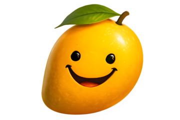 happy smiley mango  face