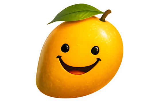 happy smiley mango  face