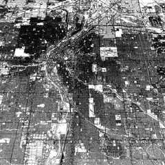 3D illustration of city and urban in Denver USA