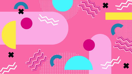 Abstract pink geometric shapes and patterns, suitable for backgrounds, textures, and design elements in a variety of creative projects.