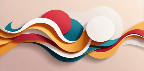 Abstract colorful wave background with flowing lines and a vibrant rainbow pattern for web and business design