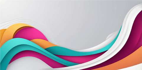 Abstract colorful wave design on an open book cover with a light, heart-shaped pattern