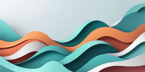 Abstract colorful background with flowing wave patterns and curved lines, perfect for web banners or business cards