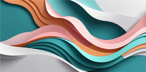 Abstract colorful wave vector illustration with a vibrant rainbow curve pattern for modern web and art backgrounds