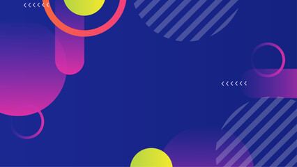 Obraz premium Abstract colorful design with circles and stripes ideal for modern backgrounds, posters, invitations, web graphics, and print materials. Energizing and dynamic.