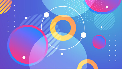 Obraz premium Vibrant abstract overlapping circles and lines suitable for backgrounds, posters, digital art, and print designs, injecting energy into your projects.