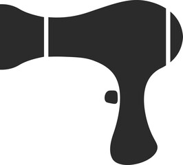 hair dryer icon bathroom ware in dark grey and clear background vector illustration