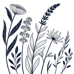 Floral design graphic illustration