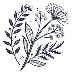 Floral graphic design pattern