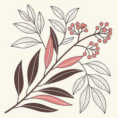 Floral design with berries