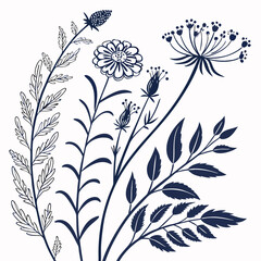 Floral illustration bouquet