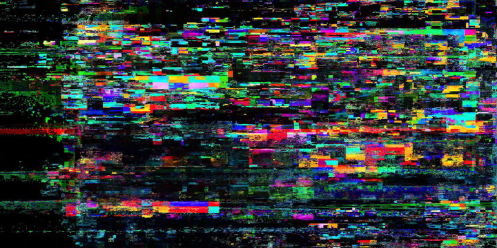 Glitch Overlay Stock Image In Black Background