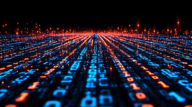 Abstract digital binary code pattern.