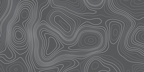 A seamless abstract background featuring topographic contour lines in varying thicknesses, flowing organically across a dark grey surface.