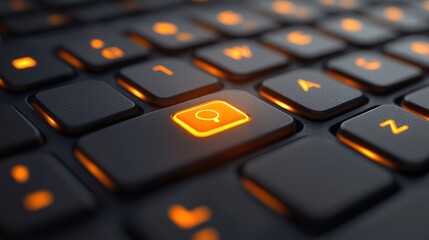 Illuminated Search: A Macro View of a Modern Keyboard's Navigation Key