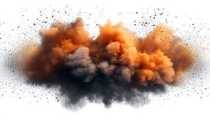 Abstract cloud of smoke, dynamic explosion with a captivating color palette