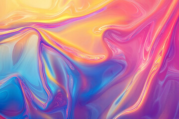 Obraz premium Digital art graphic design. Beautiful iridescent glassy gradient texture. colorful rainbow wallpaper background