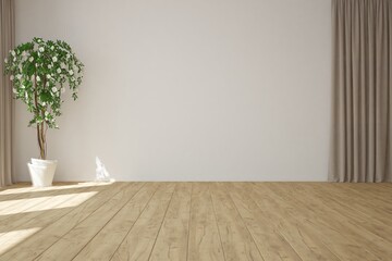 Modern interior design. 3D illustration